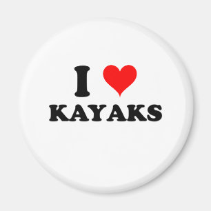 Aimant J'aime des kayaks