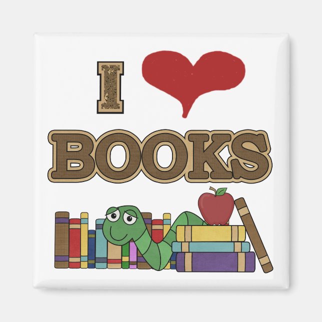 Aimant J'aime des livres (Devant)