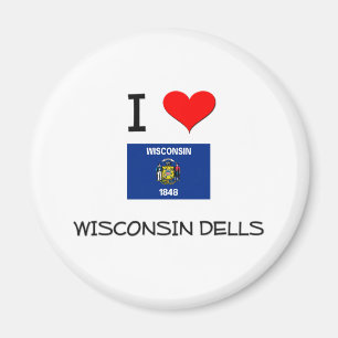 Aimant J'aime des vallons le Wisconsin du Wisconsin