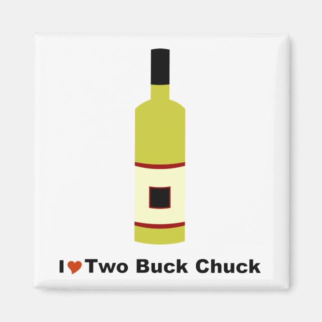 Aimant J'Aime Deux Buck Chuck (Devant)