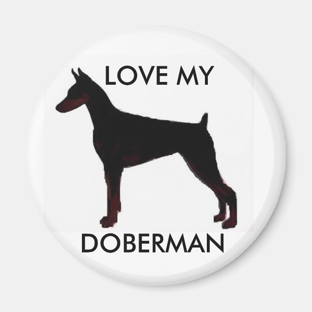 AIMANT J'AIME, DOBERMAN (Devant)