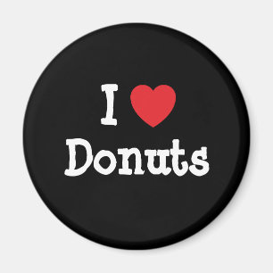Aimant J'aime Donuts coeur T-shirt