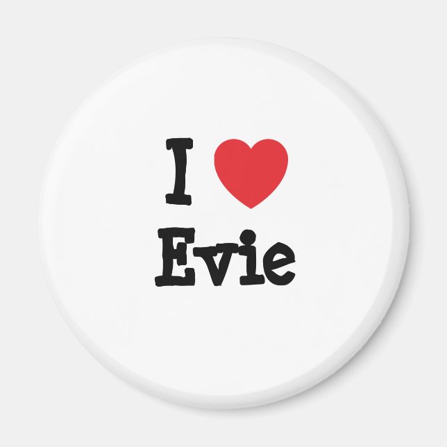 Aimant J'aime Evie coeur T-shirt (Devant)