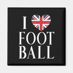 Aimant J'aime Footbyll Amoureux de Football Drapeau de Gr