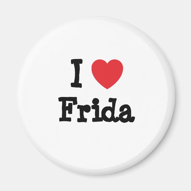Aimant J'aime Frida coeur T-shirt (Devant)