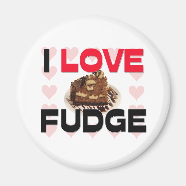 Aimant J'aime Fudge (Devant)