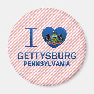 Aimant J'aime Gettysburg, PA