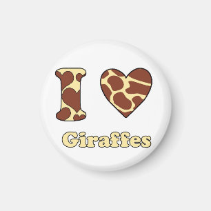 Aimant J'aime Giraffes