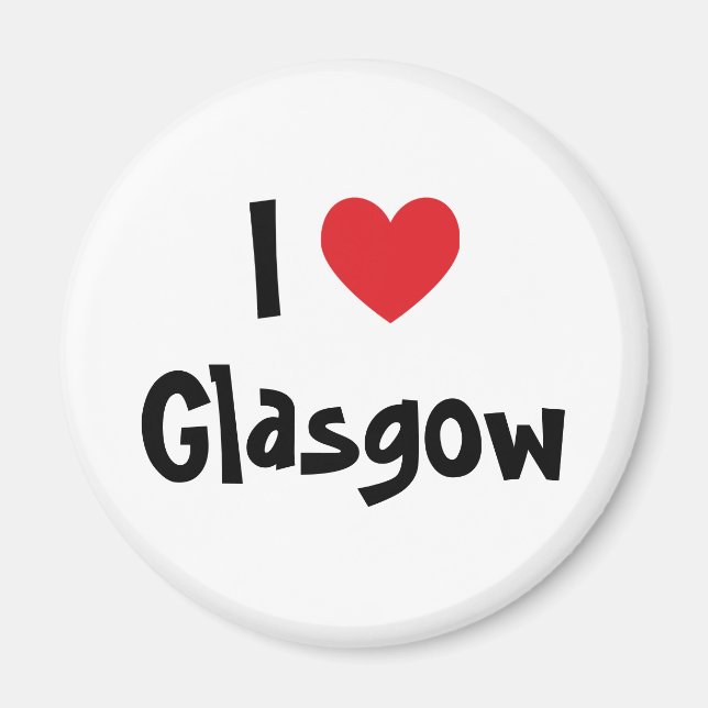 Aimant J'aime Glasgow (Devant)