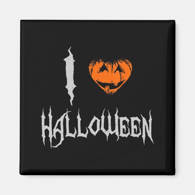 Aimant J'aime Halloween  (Devant)