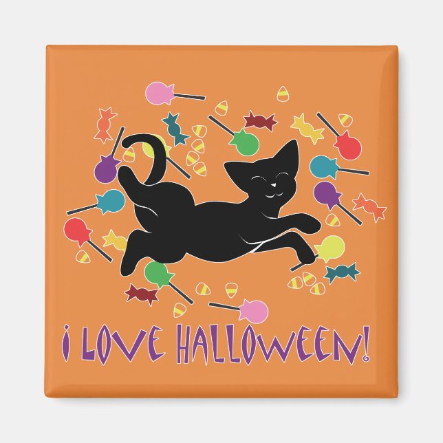 Aimant J'Aime Halloween ! (Devant)