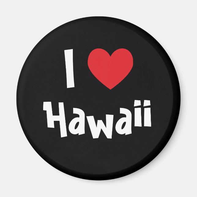 Aimant J'aime Hawaii (Devant)
