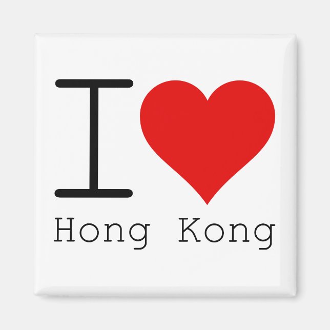 Aimant J'aime Hong Kong (Devant)