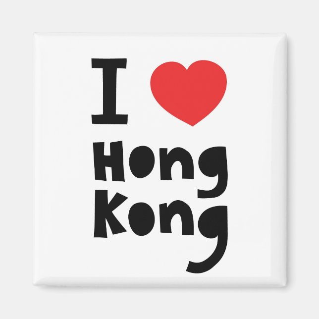 Aimant J'aime Hong Kong (Devant)