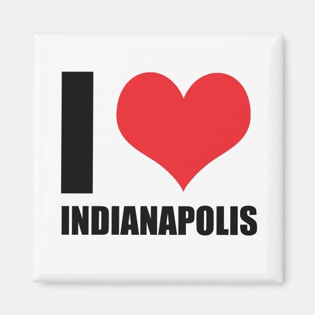 Aimant J'aime Indianapolis (Devant)