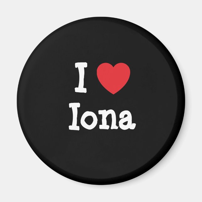 Aimant J'aime Iona coeur T-shirt (Devant)