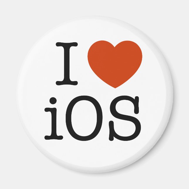 Aimant J'aime iOS - bouton (Devant)