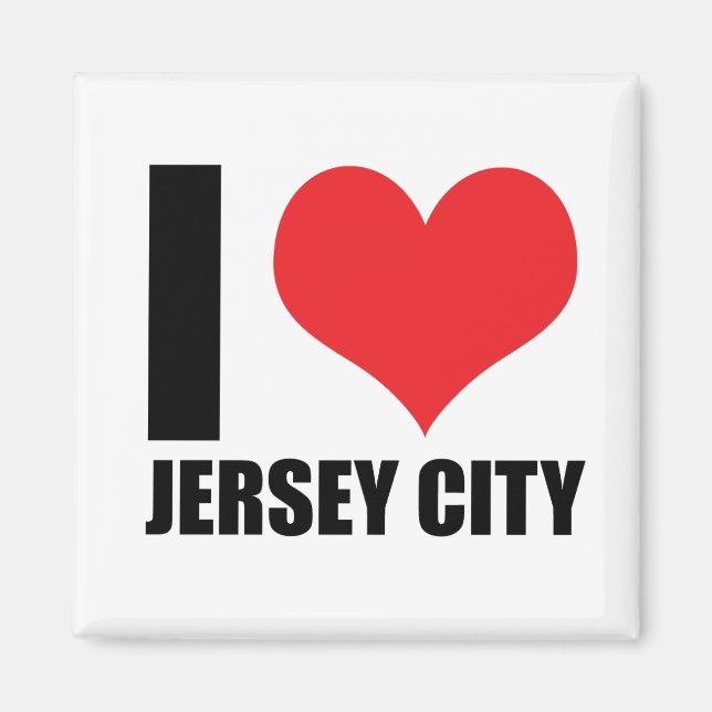 Aimant J'aime Jersey City (Devant)