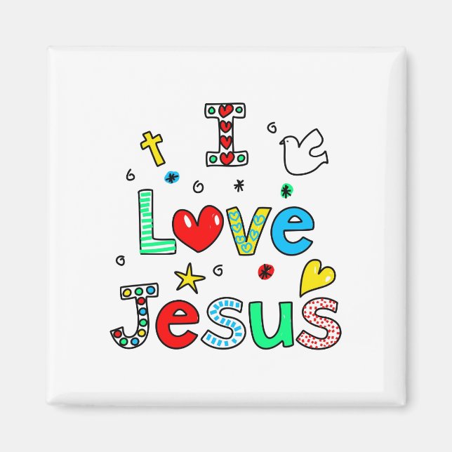 Aimant J'aime Jésus (Devant)
