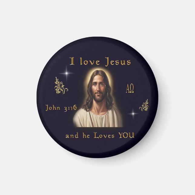 Aimant J'aime Jésus (Devant)