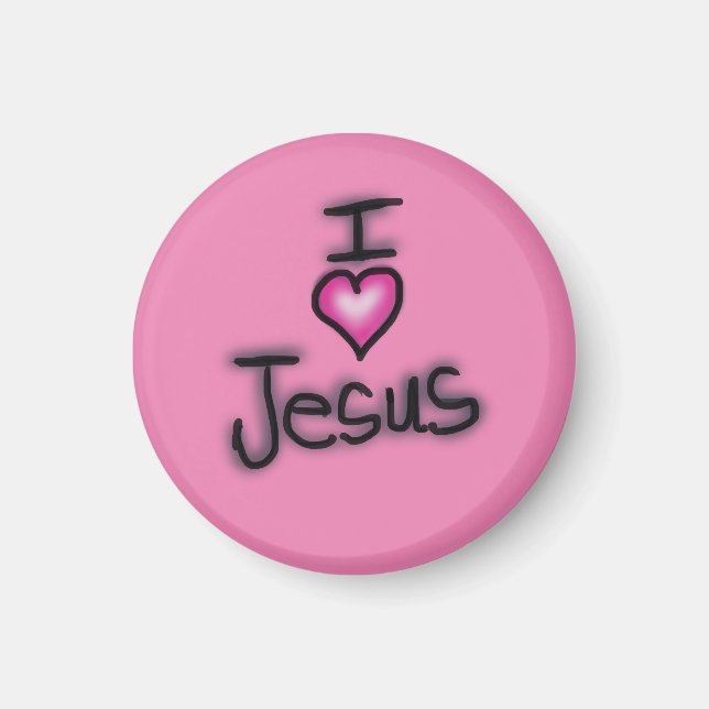 Aimant J'aime Jésus Je Chéri Jésus  (Devant)