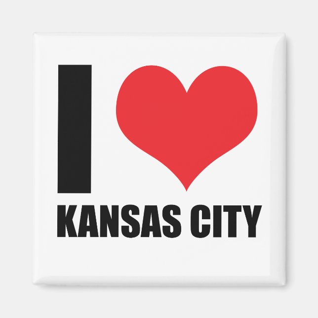 Aimant J'aime Kansas City (Devant)