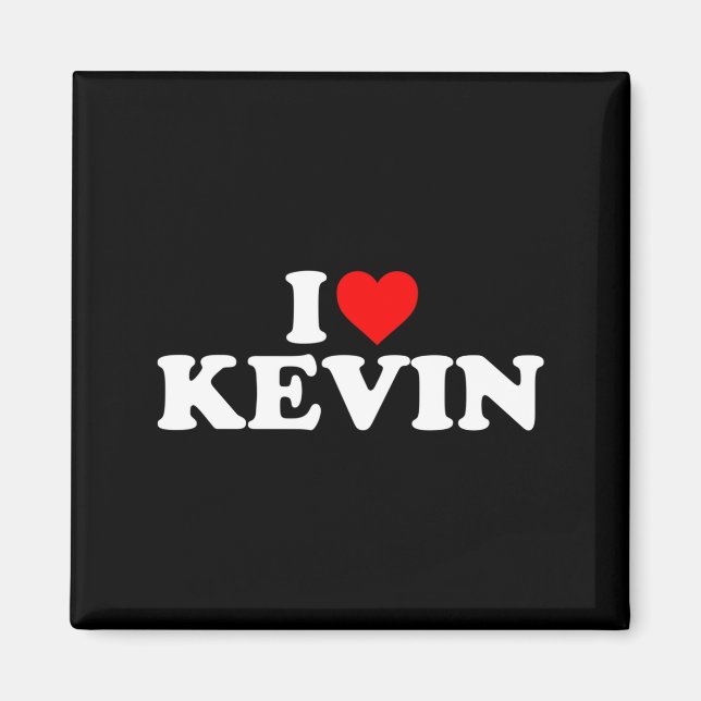 Aimant J'aime Kevin - Cœur Manches Longues  (Devant)