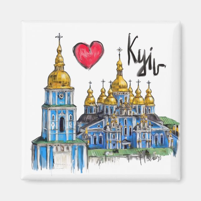 Aimant J'aime Kiev (Devant)