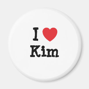Aimant J'aime Kim coeur T-shirt