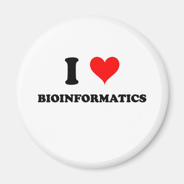 Aimant J'aime la bioinformatique (Devant)