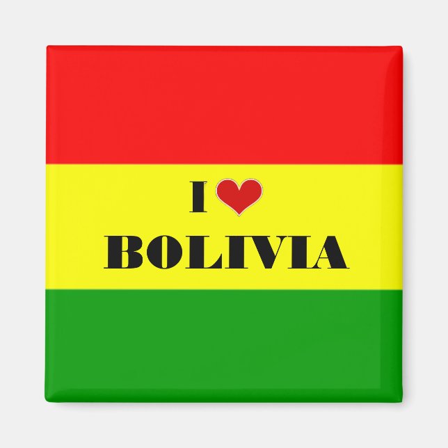 Aimant J'aime la Bolivie (Devant)