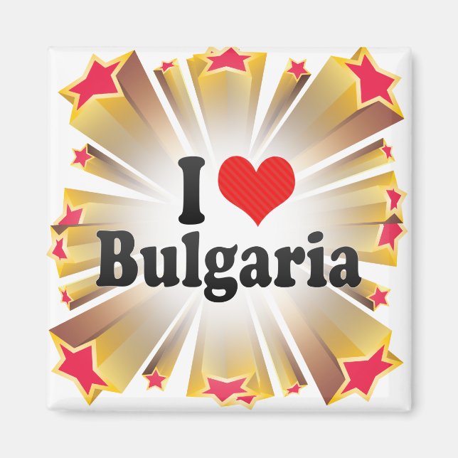 Aimant J'aime la Bulgarie (Devant)