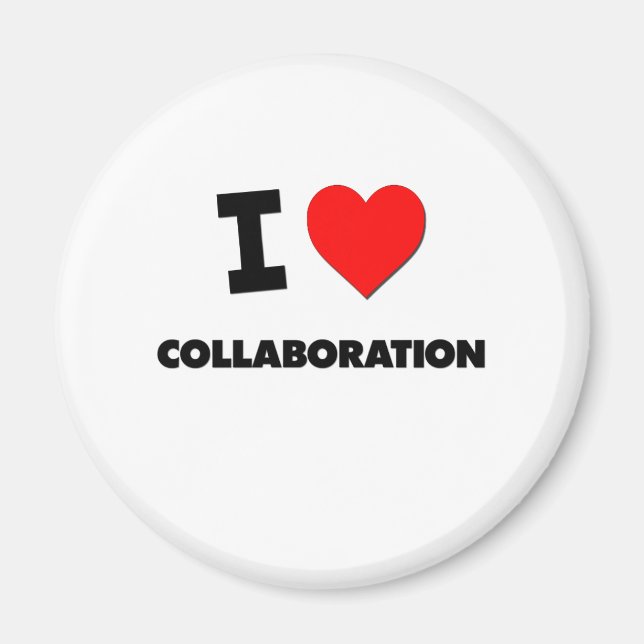 Aimant J'aime la collaboration (Devant)