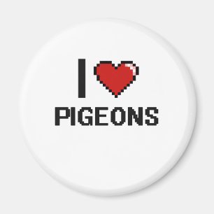 Aimant J'aime la conception de Digitals de pigeons