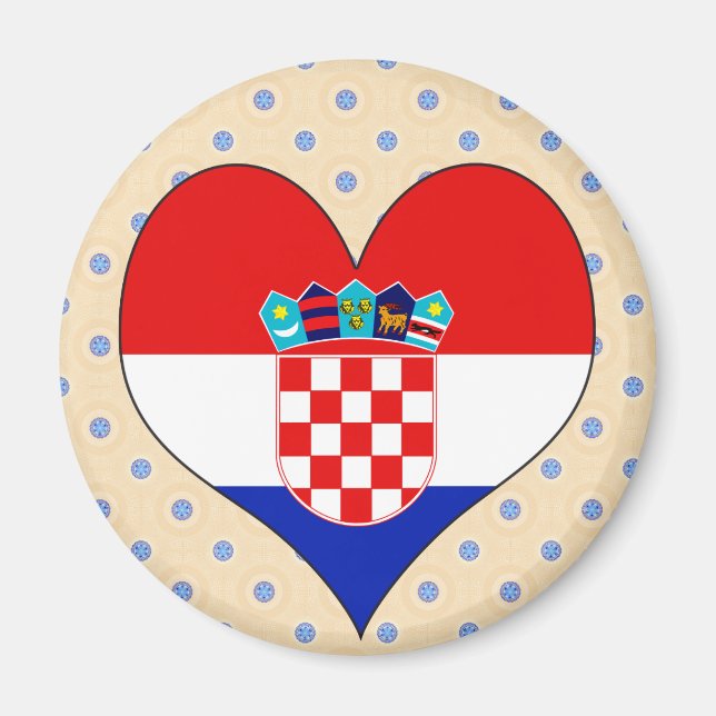 Aimant J'aime la Croatie (Devant)