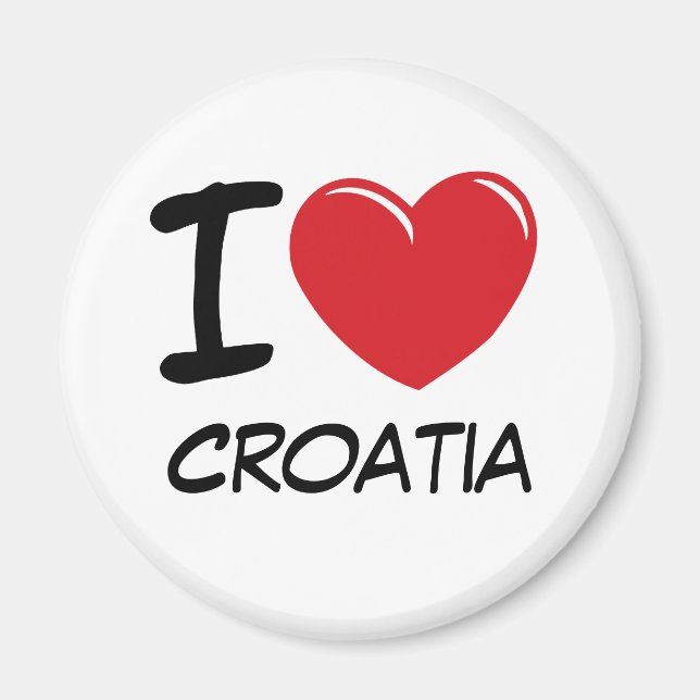 Aimant J'aime la Croatie (Devant)