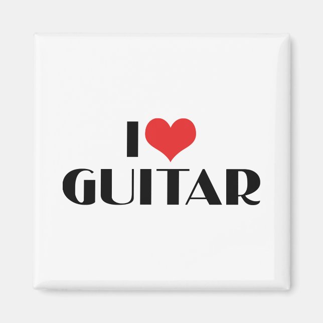 Aimant J'aime la guitare (Devant)
