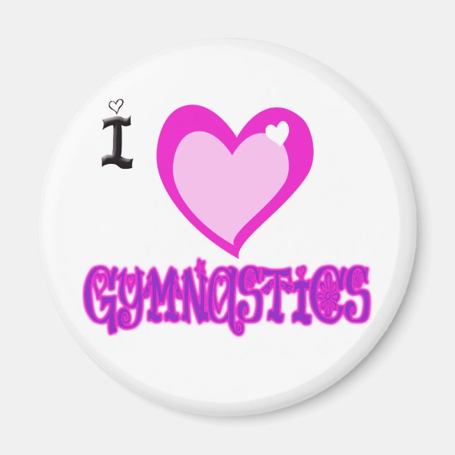 Aimant J'aime la gYMNASTIQUE (Devant)