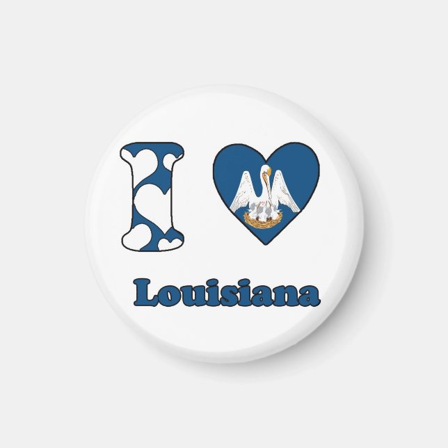 Aimant J'aime la Louisiane (Devant)
