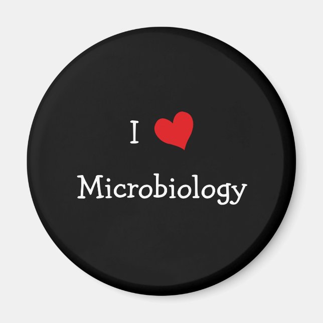 Aimant J'aime la microbiologie (Devant)
