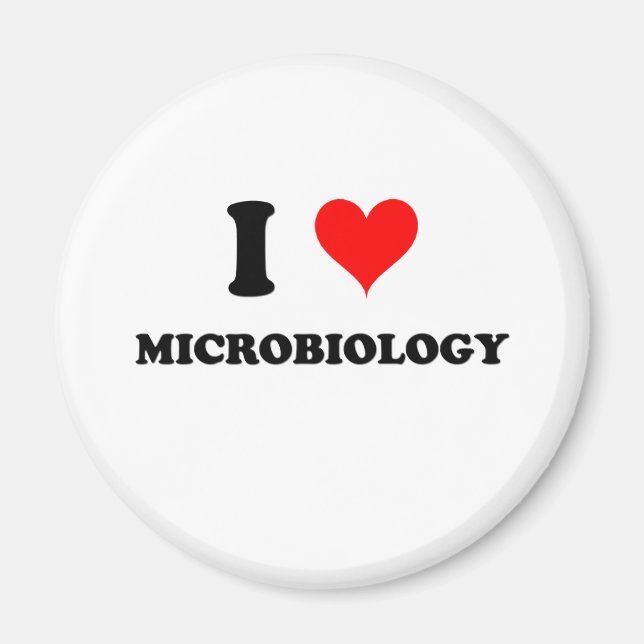 Aimant J'aime la microbiologie (Devant)