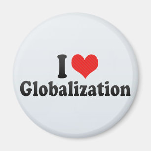 Aimant J'aime la mondialisation