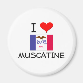 Aimant J'aime la MUSCATINE Iowa