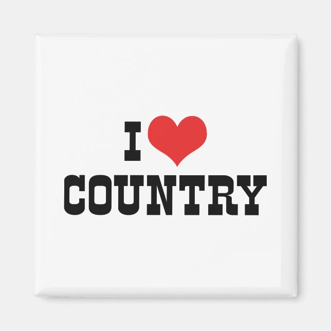 Aimant J'aime la musique country (Devant)