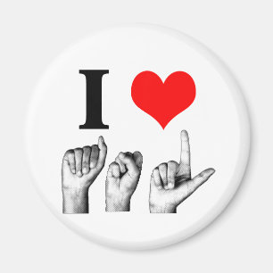 Aimant J'aime l'A-S-L