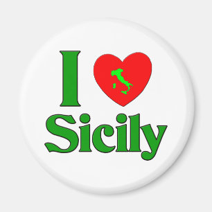 Aimant J'aime la Sicile Italie