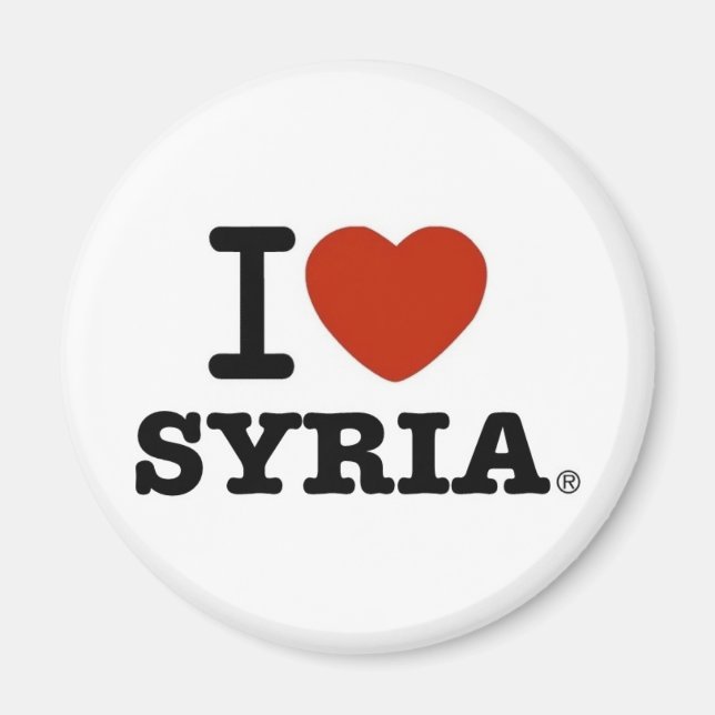 Aimant J'aime la Syrie (Devant)