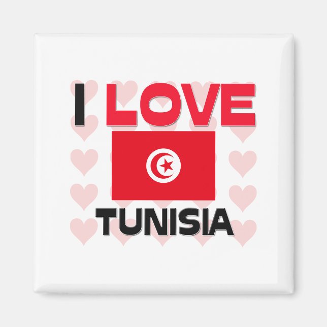 Aimant J'aime la Tunisie (Devant)