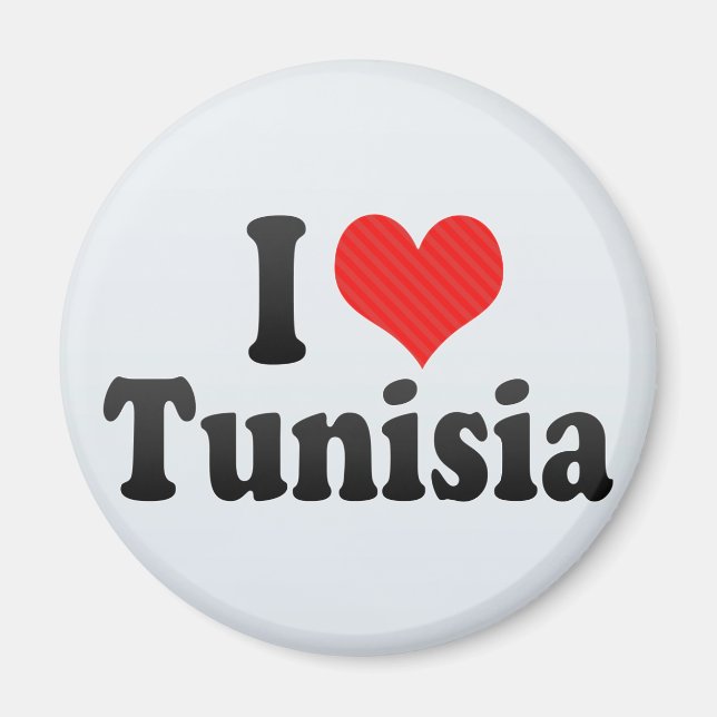 Aimant J'aime la Tunisie (Devant)