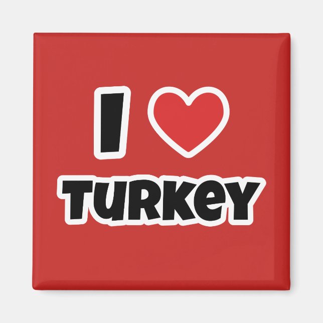 Aimant J'aime la Turquie (Devant)